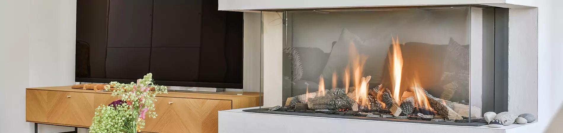 Image showcasing Multi-Color Fireplace Installation Downtown - Custom Fireplace Painting ...