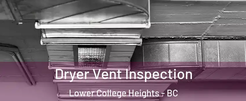  Dryer Vent Inspection Lower College Heights - BC