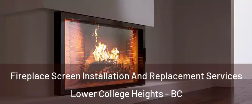 Fireplace Screen Installation And Replacement Services Lower College Heights - BC