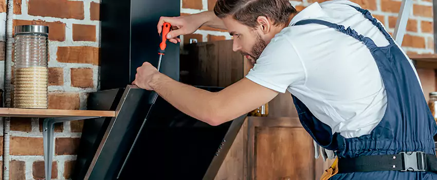 Old Rusted Metal Fireplace Repair And Replacement in Blackburn, BC